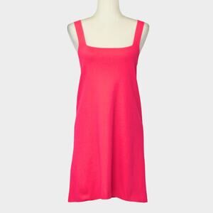 ZARA Women's Hot Pink Ribbed Skater Dress Size M